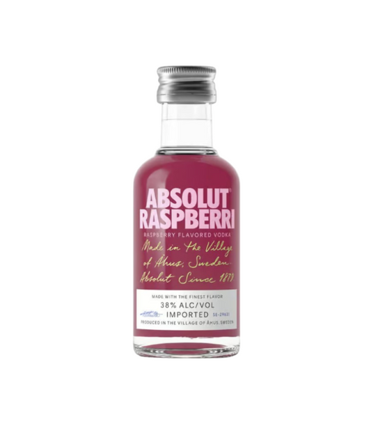 Absolut Raspberri Vodka 50ml | Premium Flavored Swedish Vodka Miniature