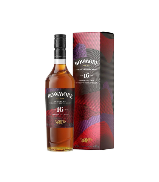 Bowmore 16 Year Old Single Malt Scotch Whisky – Ruby Port Cask Finish 700ml | Travel Exclusive