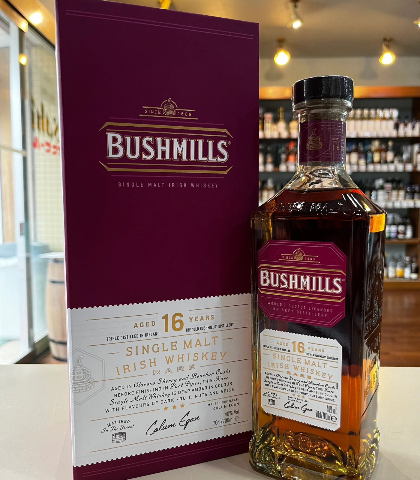 Bushmills 16 Year Old Single Malt Irish Whiskey 700ml | Premium Triple-Cask Aged Irish Whiskey