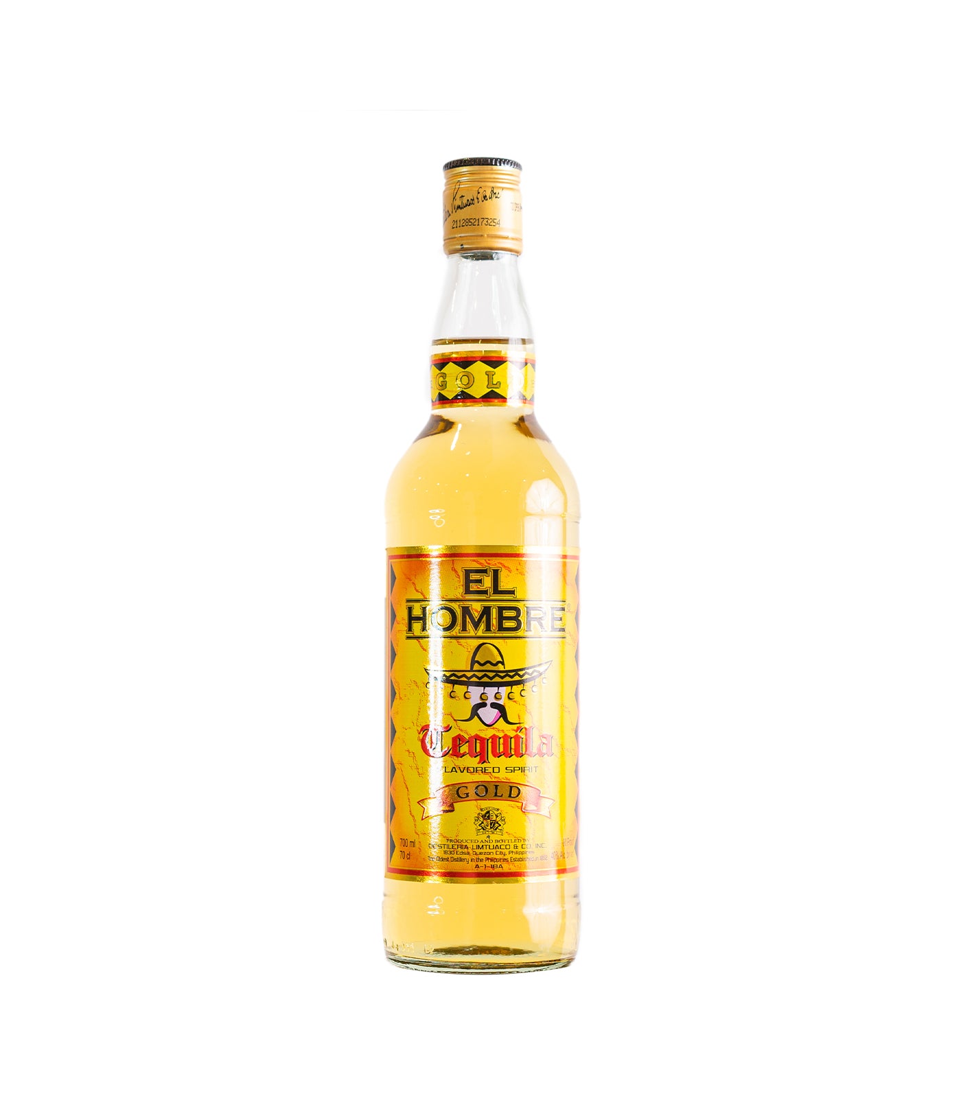 El Hombre Gold Tequila with Shot Glass 700ml