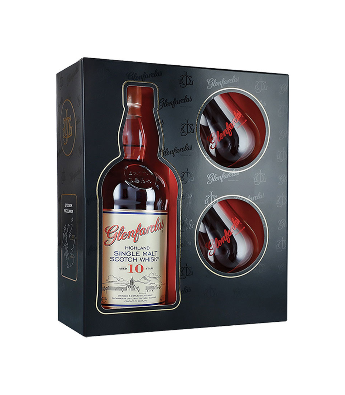 Glenfarclas 10 Years Singlemalt Whisky 700ml - w/ 2 Glasses Gift Pack