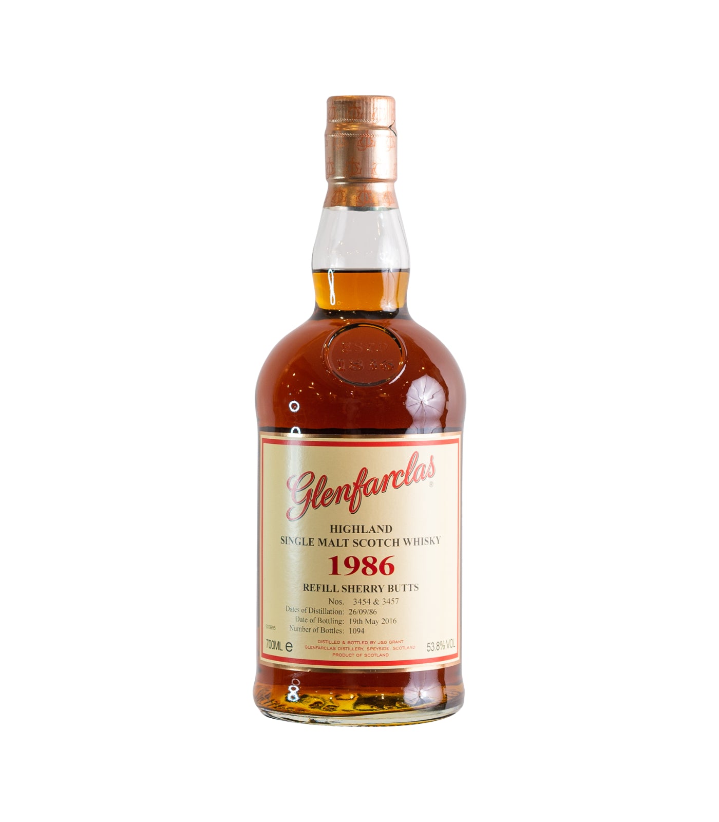 Glenfarclas 1986 Refill Sherry Butts V Single Malt Scotch Whisky (70cl; 53.8%)