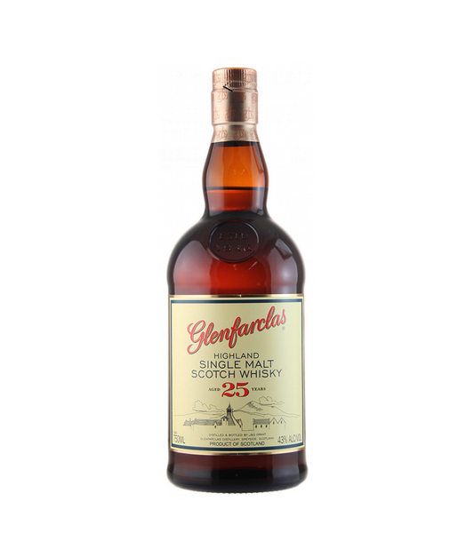 Glenfarclas 25 Year Old Single Malt Scotch Whisky 70cl | 43% ABV | Premium Speyside Whisky