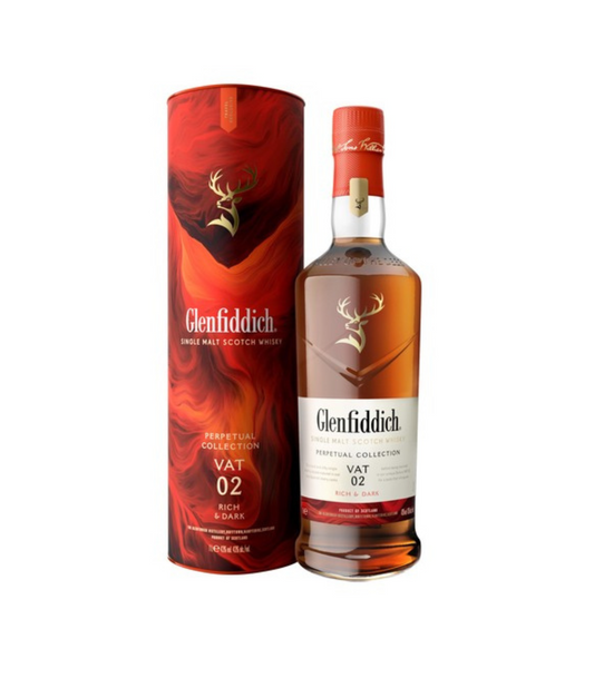 Glenfiddich Perpetual Collection Vat 02 Single Malt Scotch Whisky 1L | Rich & Dark Single Malt
