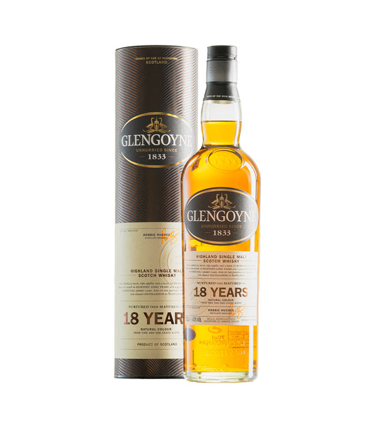 Glengoyne 18 Year Old Single Malt Scotch Whisky 70cl (43%) – Premium Highland Whisky