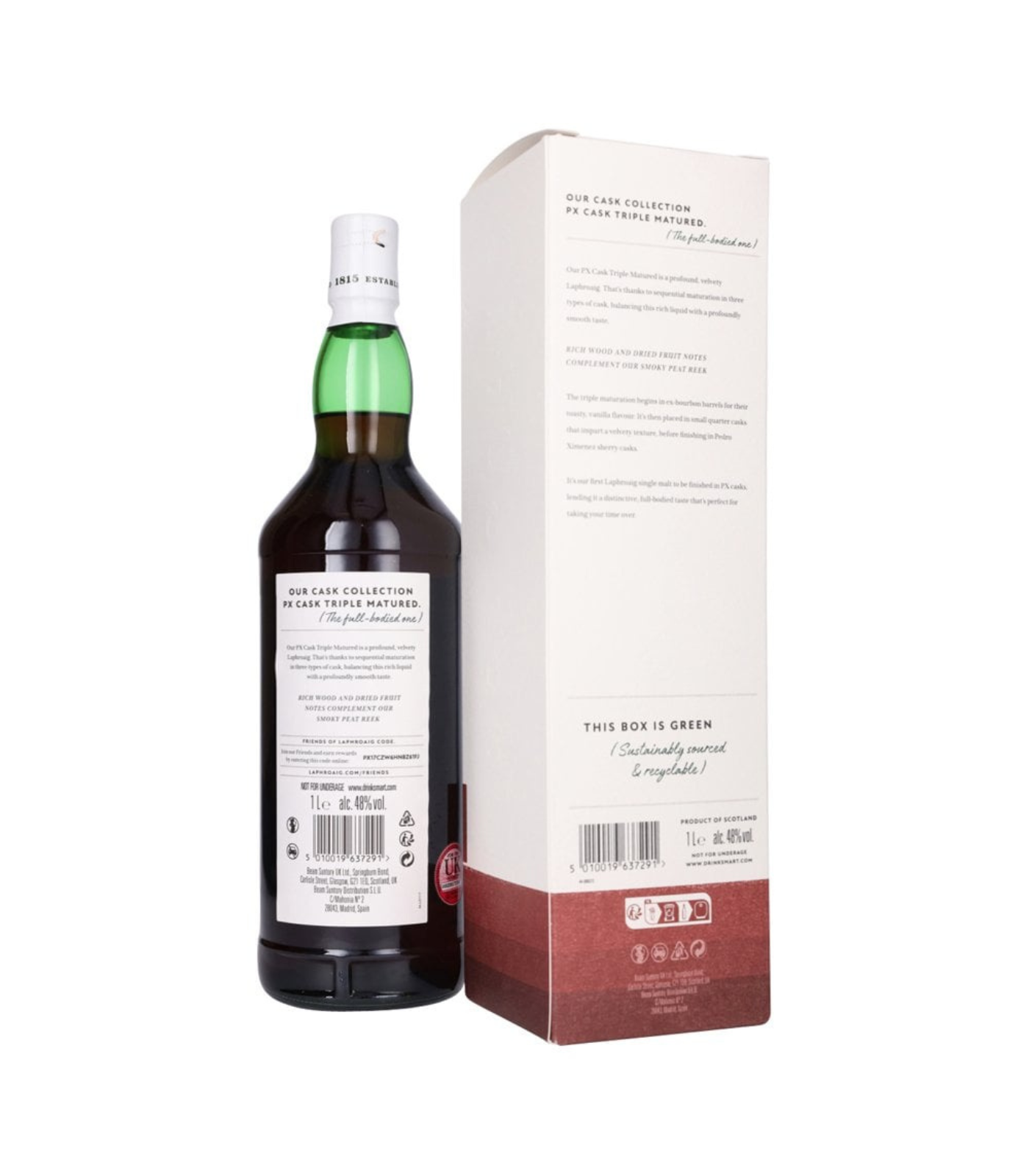 Laphroaig PX Cask Triple Matured Single Malt Whisky 1L