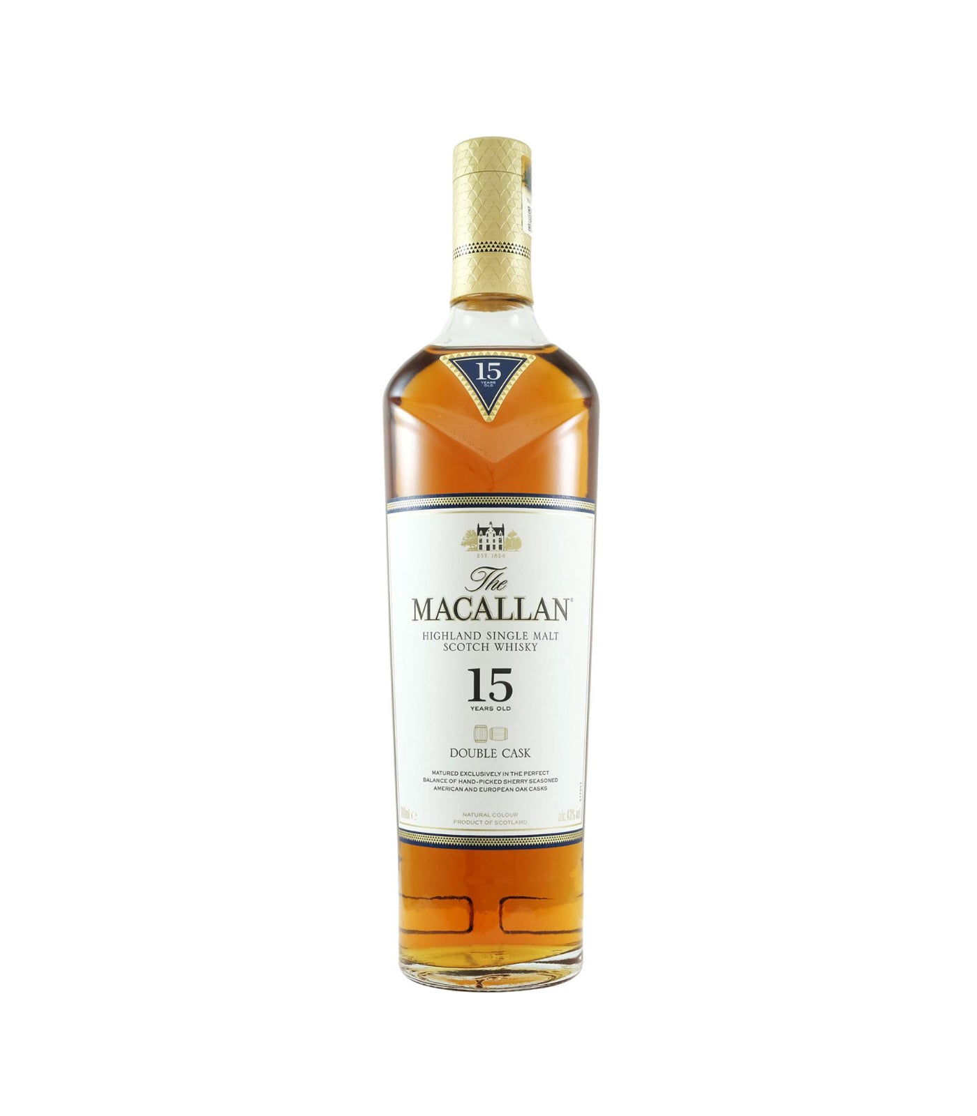 The Macallan 15 Year Old Double Cask Single Malt Whisky (70cl; 43%)