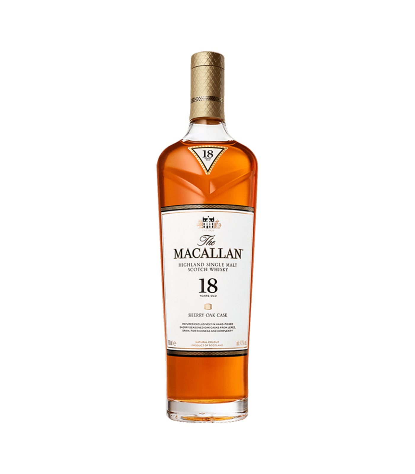 The Macallan 18 Year Old Sherry Cask (2021) Single Malt Whisky (70cl; 43%)