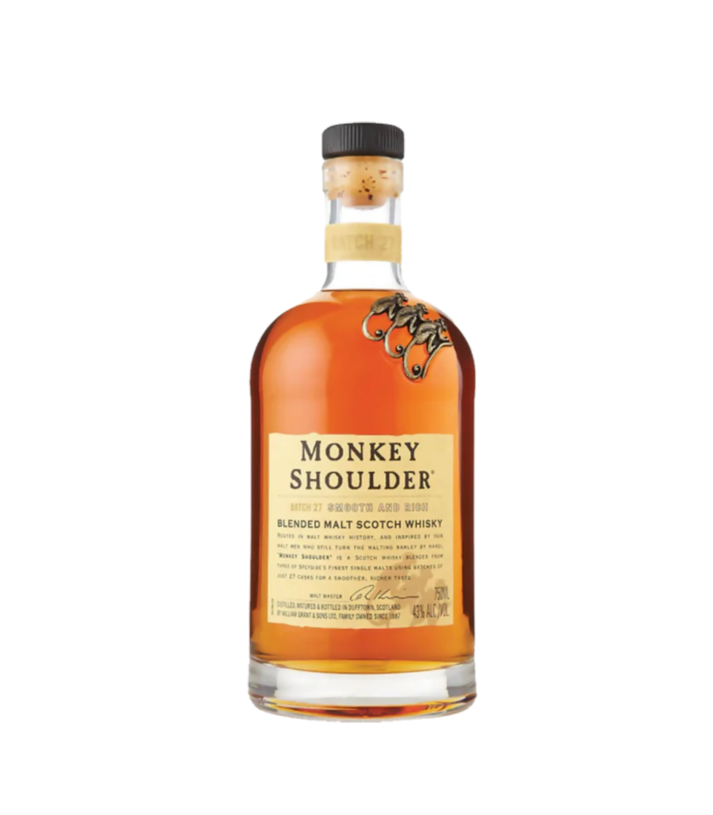Monkey Shoulder Blended Scotch Whisky 700ml – Smooth Triple Malt