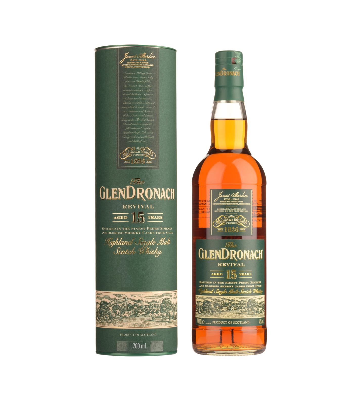 The GlenDronach 15 Year Old Revival Single Malt Whisky 700ml | Richly Sherried Highland Scotch