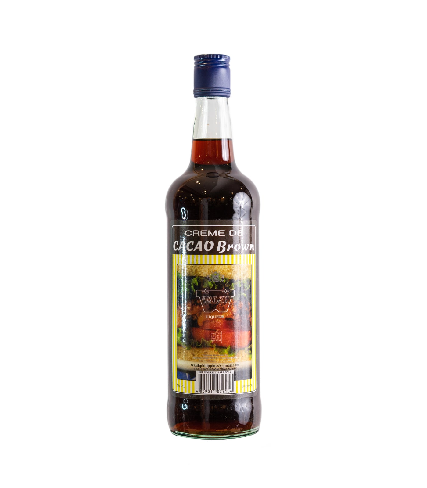 Walsh Creme De Cacao Brown Liqueur 750ml.