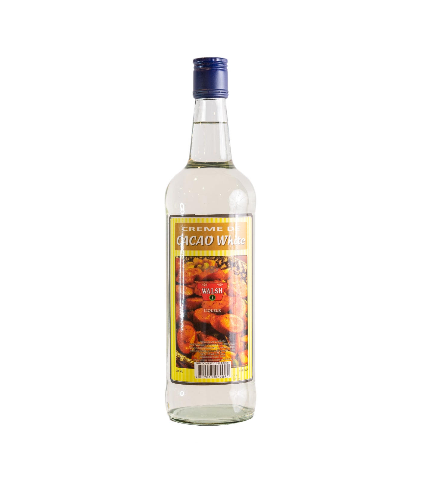 Walsh Creme De Cacao White Liqueur 750ml.