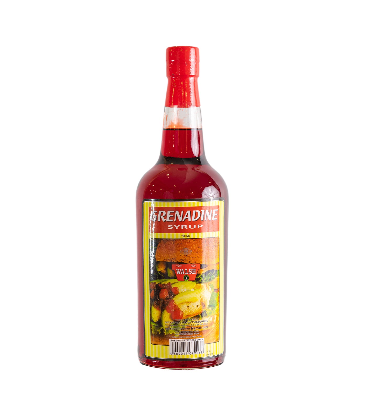 Walsh Grenadine Liqueur 750ml.