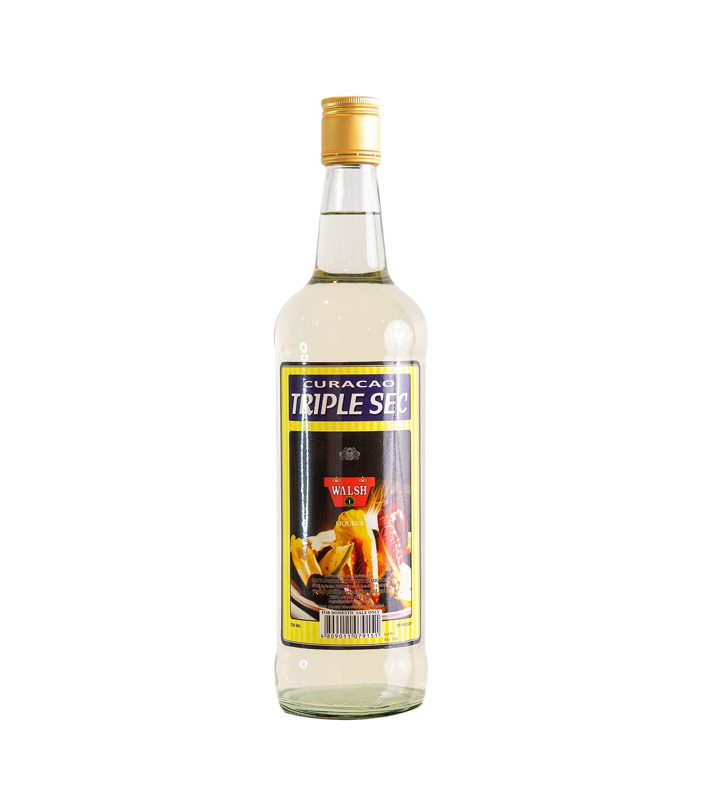Walsh Triple Sec Liqueur 750ml.