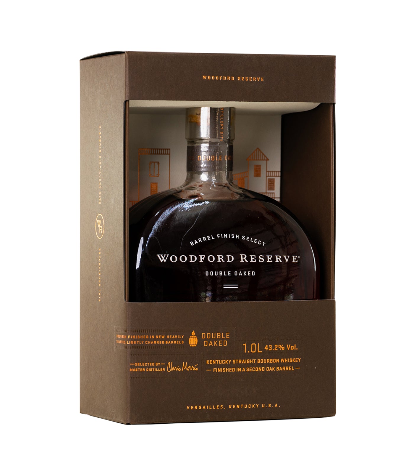 Woodford Reserve Double Oaked Bourbon Whiskey 1L – Premium Kentucky Bourbon (43.2%)