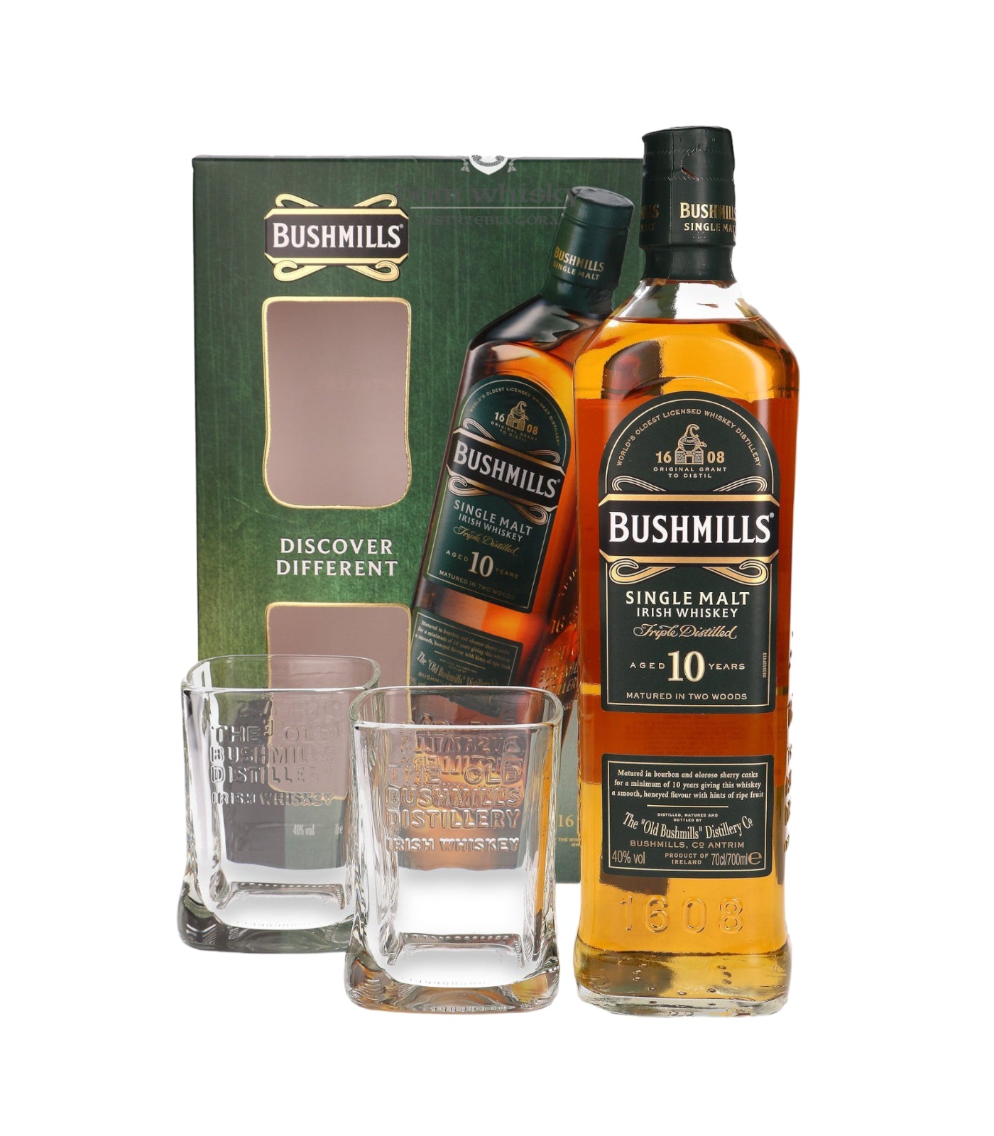 Bushmills 10 Year Old Irish Whisky with Glass |Gift Set (70cl; 40%)