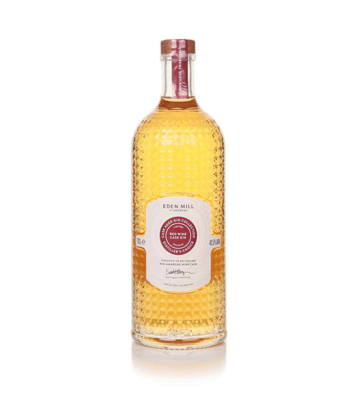 Eden Mill Red Wine Cask Gin (70cl; 42.5%)