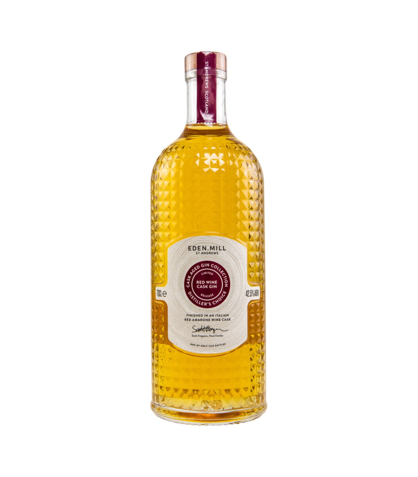 Eden Mill Red Wine Cask Gin (70cl; 42.5%)