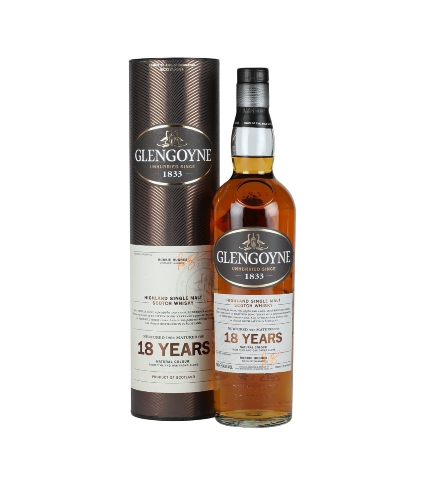 Glengoyne 18 Year Old Single Malt Scotch Whisky (70cl; 43%)