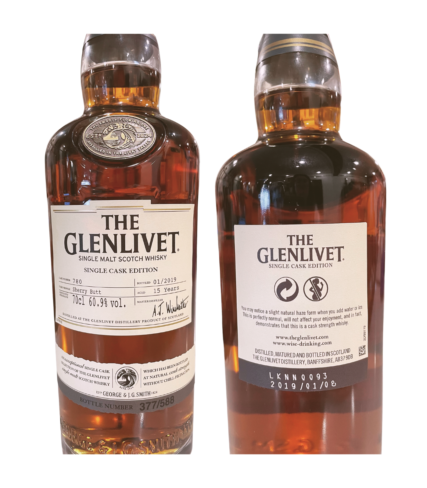 Glenlivet 15 Year Old Single Cask Edition Distillery Exclusive (70cl, 60.9%)