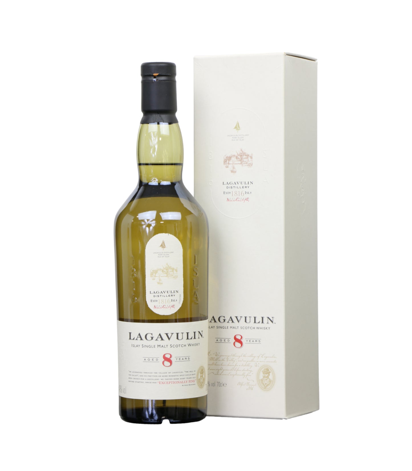 Lagavulin 8 Year Old Single Malt Scotch Whisky 70cl (48%) | Peaty & Powerful Islay Whisky