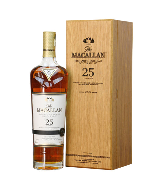 The Macallan 25 Year Old Sherry Oak 2021 Release Whisky 70cl (43% ABV)