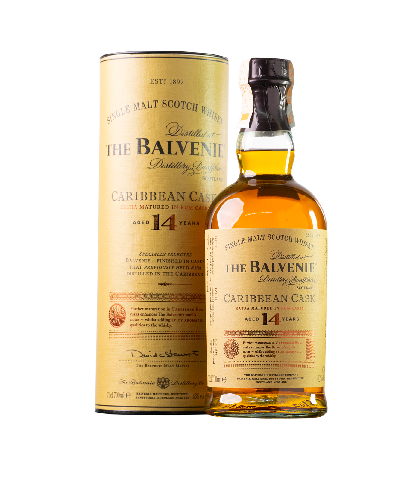 The Balvenie 14 Year Old Caribbean Cask Whisky (70cl; 43 The Balvenie 14 Year Old Caribbean Cask Whisky (70cl; 43