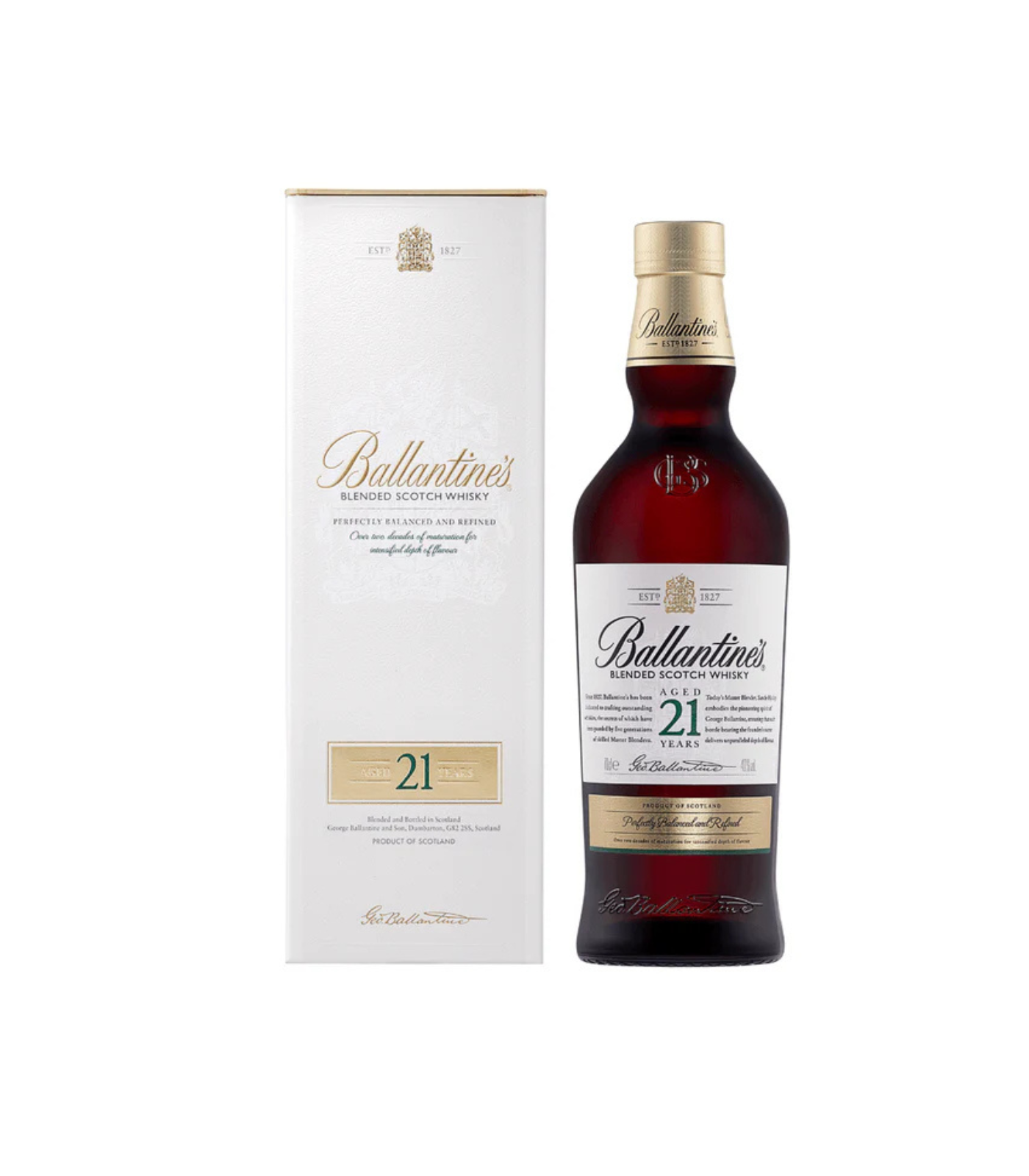 Ballantine’s 21 Year Old Blended Scotch Whisky – 70cl, 40% ABV | Premium Aged Whisky