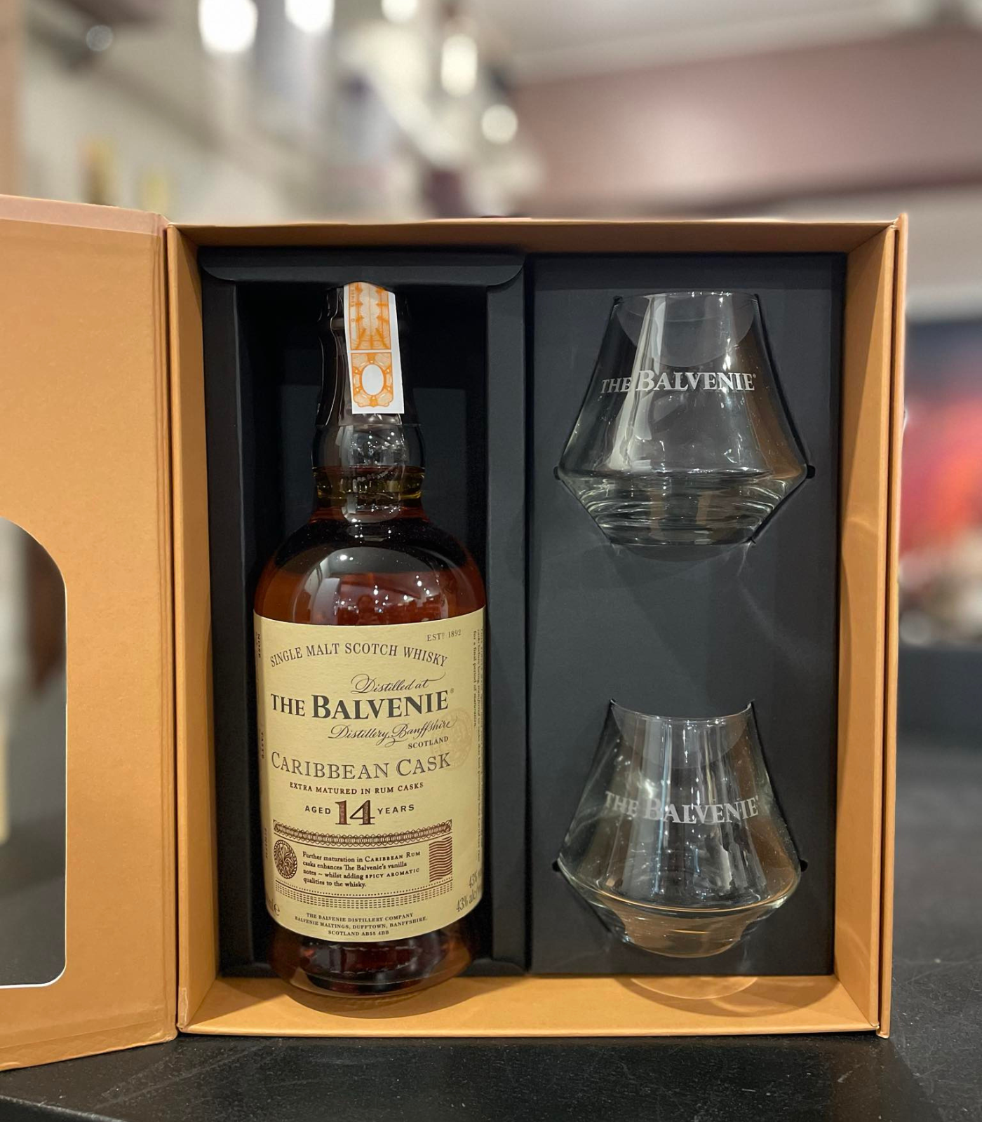 The Balvenie 14yrs Carribean Cask 700ml Gift Pack