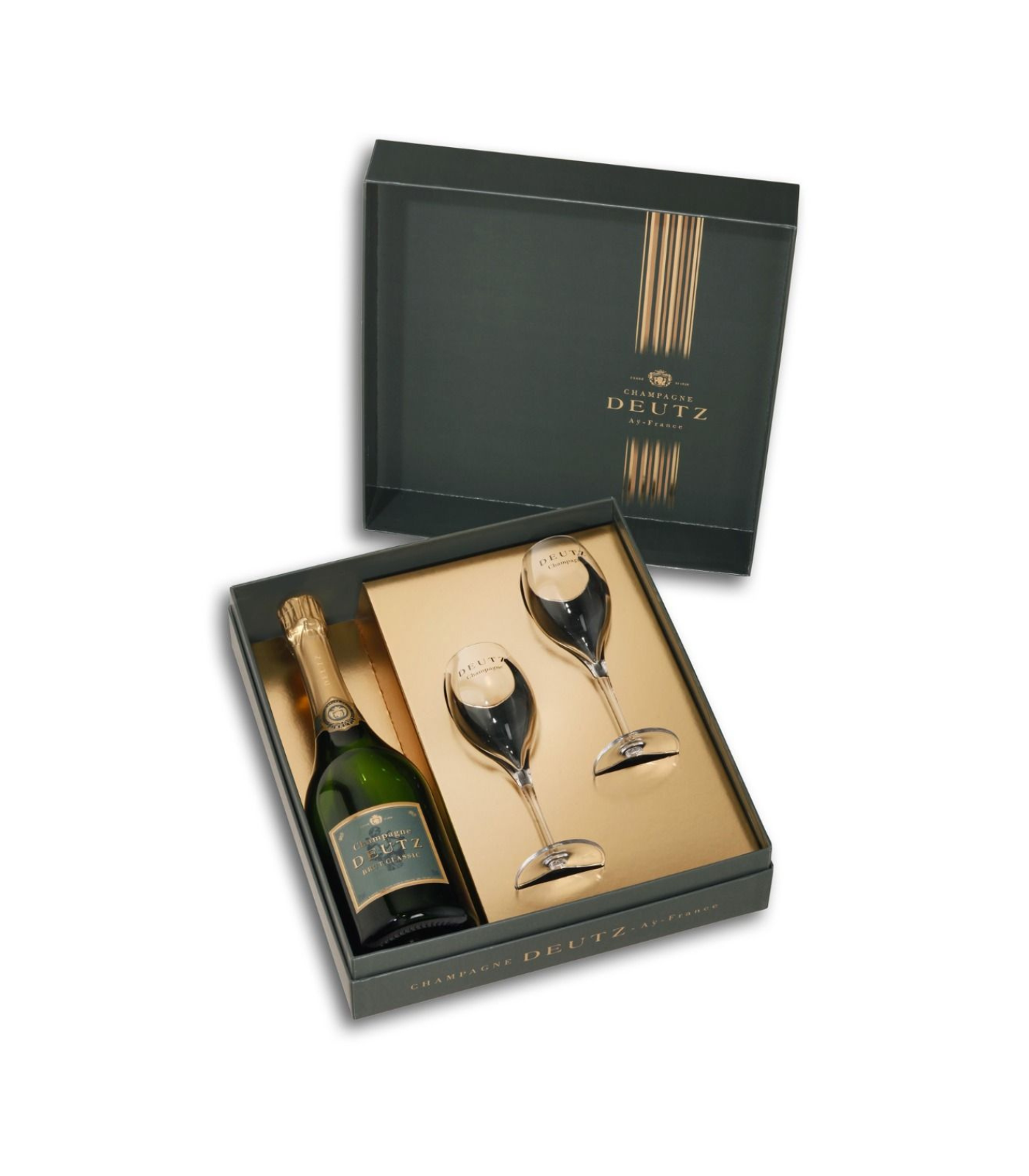 Deutz Brut Classic NV 750ml Gift Box with 2 glass