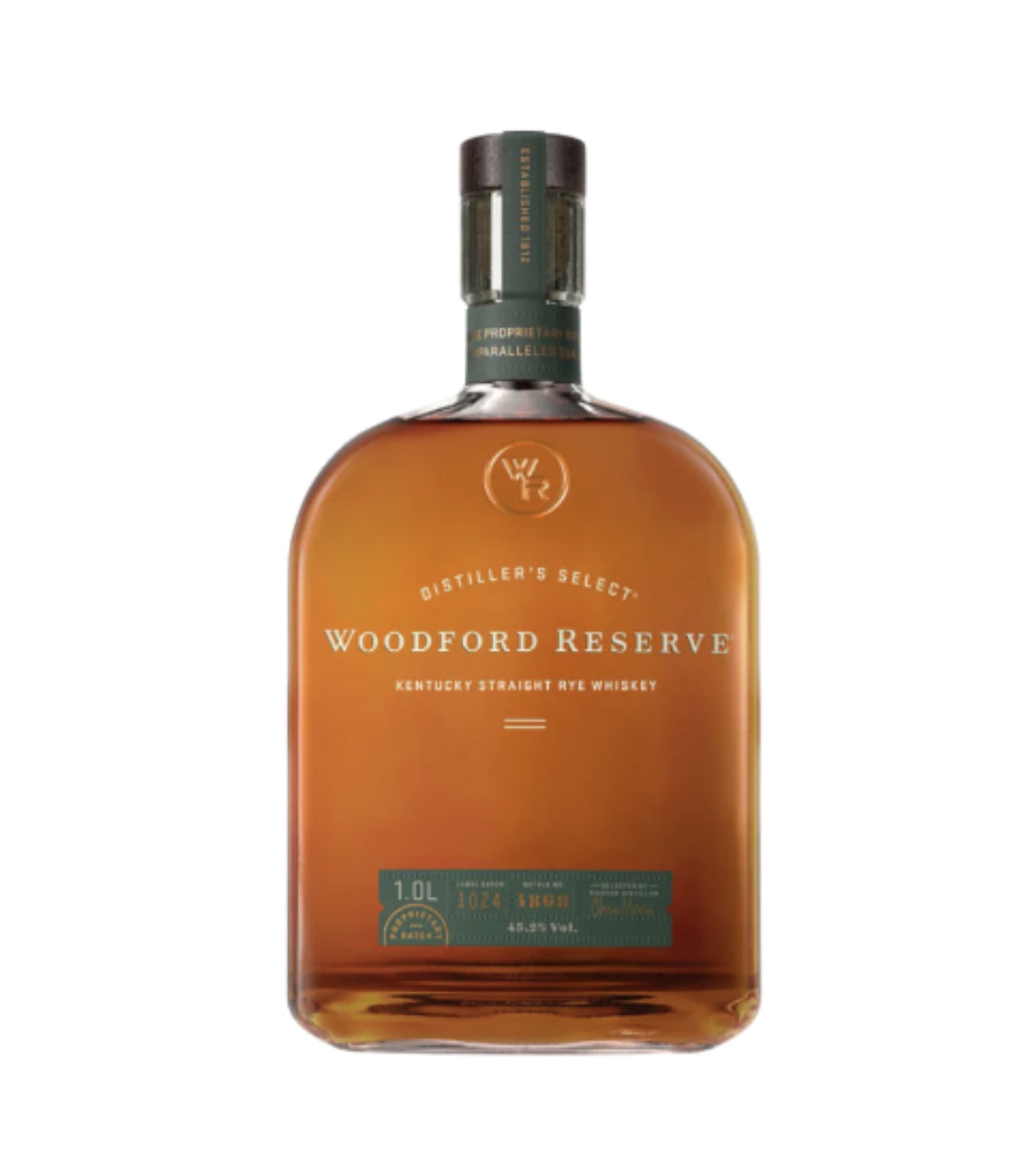 Woodford Reserve Straight Rye Whiskey (1L; 45.2%)