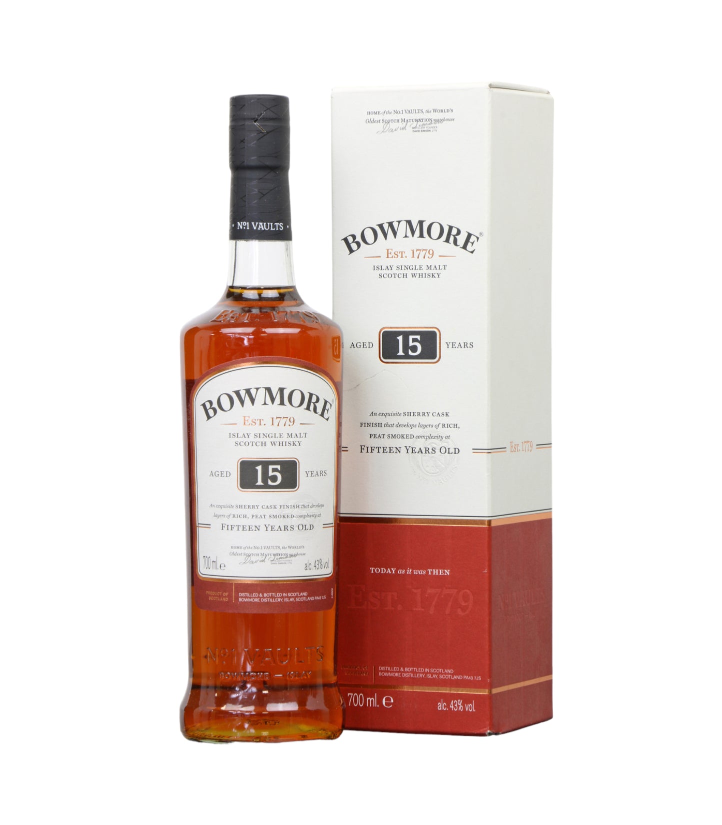 Bowmore 15 Year Old Single Malt Whisky  (70cl; 43%)