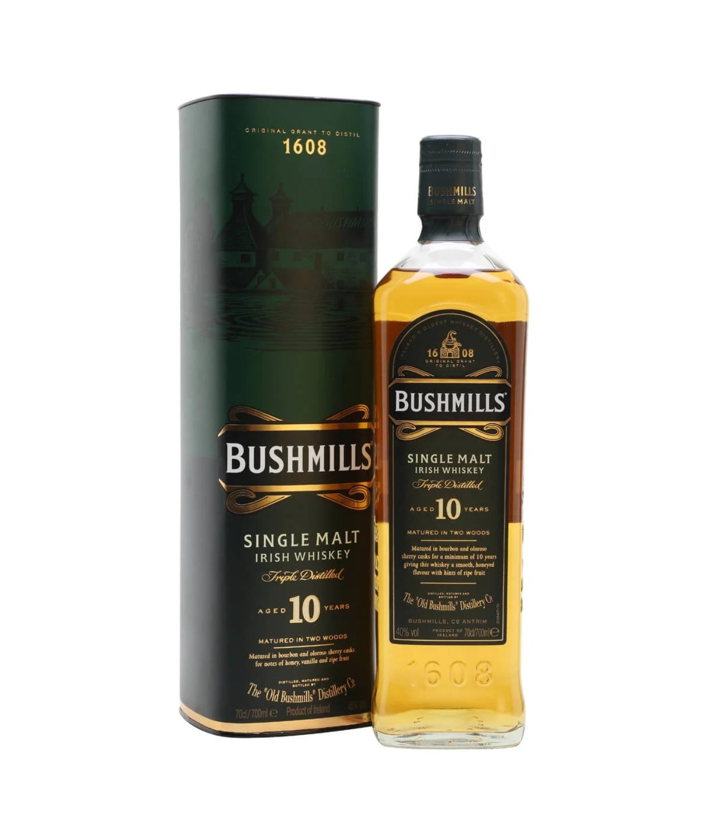 Bushmills 10 Year Old Irish Whisky (70cl; 40%)