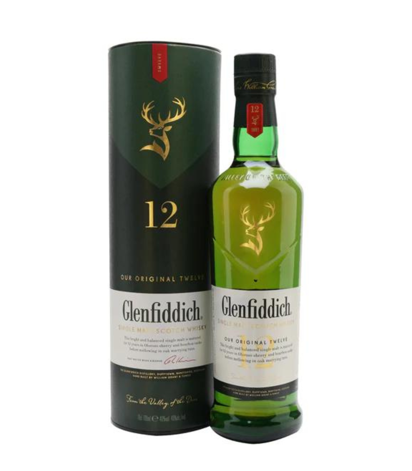 Glenfiddich 12 Year Old Single Malt Scotch Whisky (70cl; 40%)
