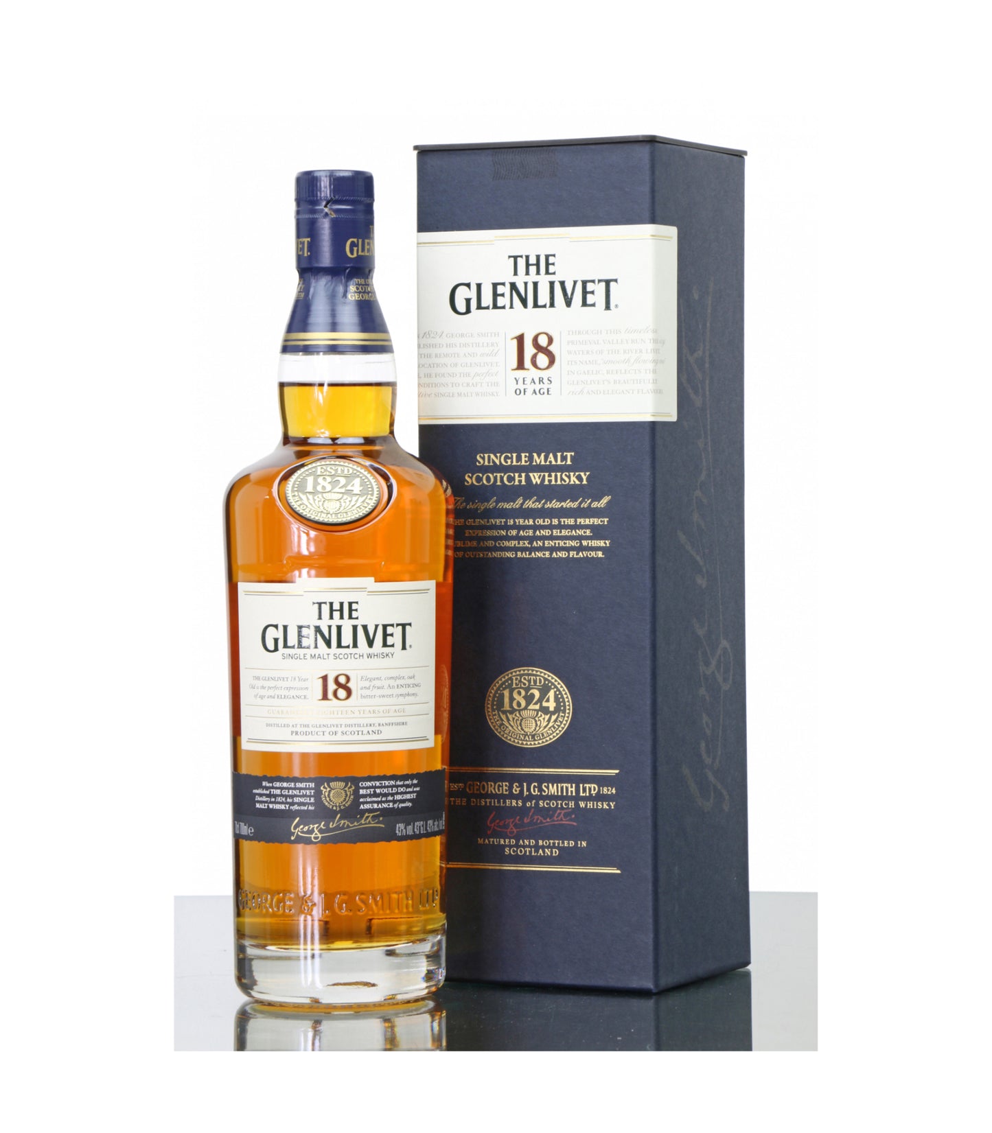 Glenlivet 18 Year Old Single Malt Scotch Whisky (70cl; 43%)